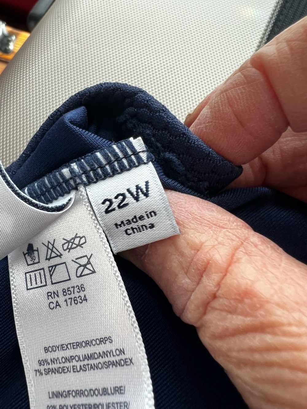 Beach House Navy Ruffle Racerback Tank - Picture 5 of 6